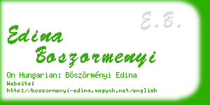 edina boszormenyi business card
